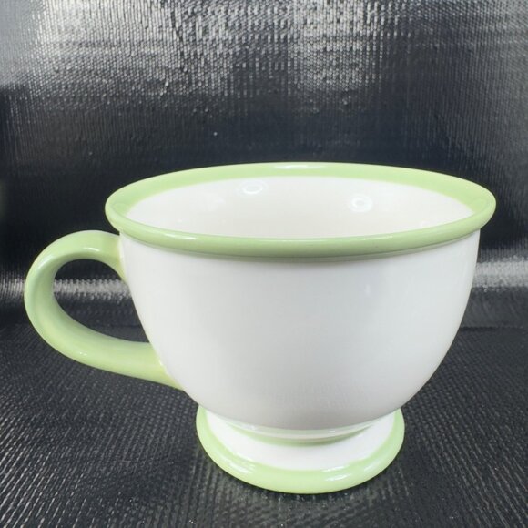Starbucks Nurturing White Green Floral 10oz Coffee Cup Mug Set 2 Mugs Cups VTG - Picture 10 of 13